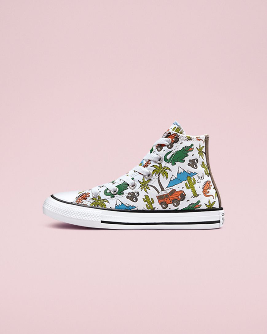 Tenisky Vysoke Converse Chuck Taylor All Star Desert Explorer Chlapcenske Biele Zelene | SK IDRH54